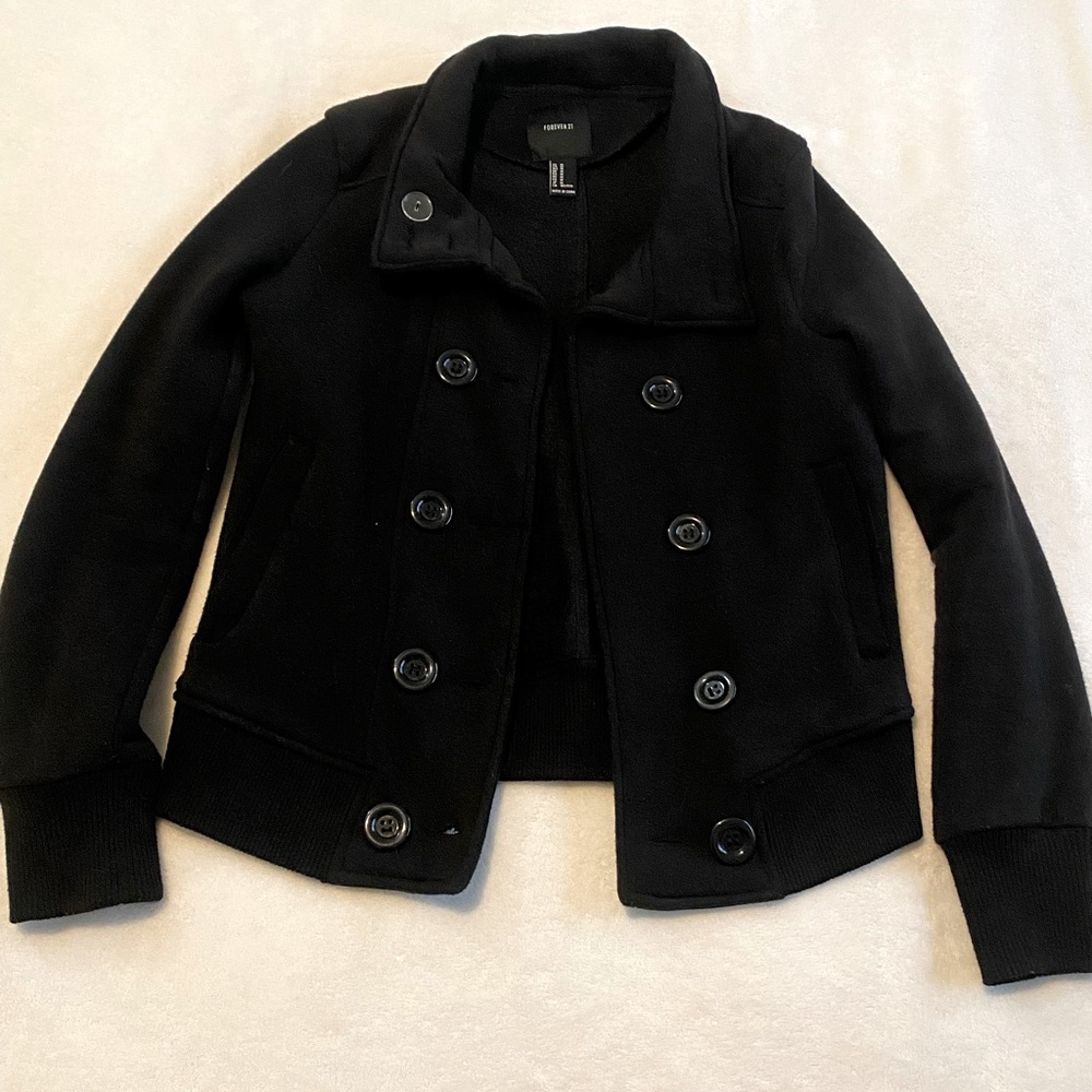 Forever 21 black button up jacket